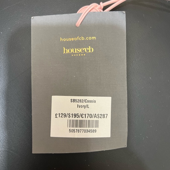 HOUSE OF CB “CASSIA” IVORY BROCADE MINI - Picture 6 of 7